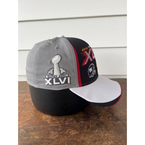 2012 Super Bowl XLVI Reebok Team NFL Adjustable Hat Giants Vs Patriots W3 - Picture 2 of 6